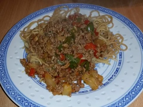 Rezept: Rotgeschmortes Hackfleisch Rotgeschmortes Hackfleisch - Rezept