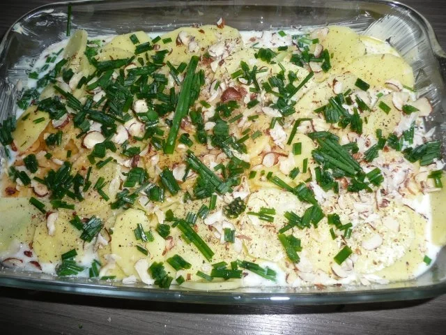 Rezept: Hütten - Gratin mit Südtiroler Schinken und einem Stamperl Schnaps. Bild Nr. 5 Hütten - Gratin mit Südtiroler Schinken und einem Stamperl Schnaps. - Rezept - Bild Nr. 5