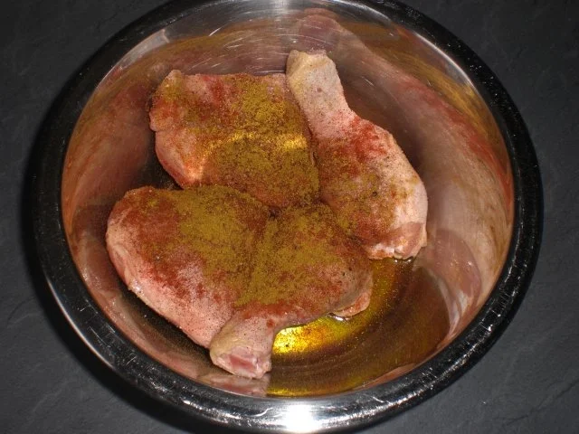 hähnchenteile mit Kartoffelspalten und Zwiebel - Rezept - Bild Nr. 4