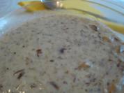 Pilzcremesuppe mit Stockschwämmchen, Shitake und Schmelzkäse - Rezept