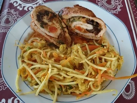 gerollte schnitzel mit lieblicher füllung - Rezept