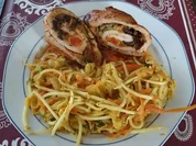 gerollte schnitzel mit lieblicher füllung - Rezept