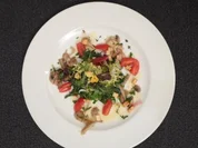 Salatvariation mit Pilzen und Kartoffelmarinade - Rezept