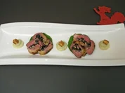 Entenbrust mit Mangold-Füllung an Kartoffelwürfeln - Rezept