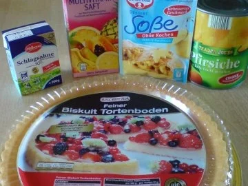 Rezept: Pfirsichtorte ohne backen-schnell und sommerlich Bild Nr. 2 Pfirsichtorte ohne backen-schnell und sommerlich - Rezept - Bild Nr. 2