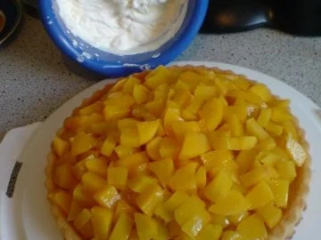 Rezept: Pfirsichtorte ohne backen-schnell und sommerlich Bild Nr. 4 Pfirsichtorte ohne backen-schnell und sommerlich - Rezept - Bild Nr. 4