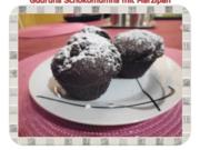 Muffins: Schokomuffins mit Marzipan - Rezept