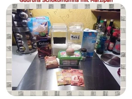 Muffins: Schokomuffins mit Marzipan - Rezept - Bild Nr. 2