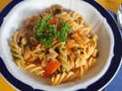 Pasta mit bunten Spiralnudeln - Rezept