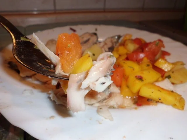 Rezept: Fisch: Forelle mit Gemüse-Obst-Pfanne Bild Nr. 4 Fisch: Forelle mit Gemüse-Obst-Pfanne - Rezept - Bild Nr. 4