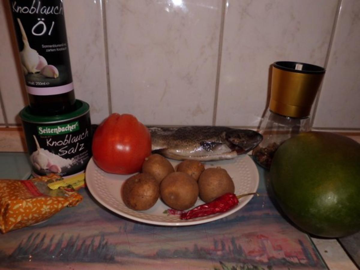 Fisch: Forelle mit Gemüse-Obst-Pfanne - Rezept - Bild Nr. 2