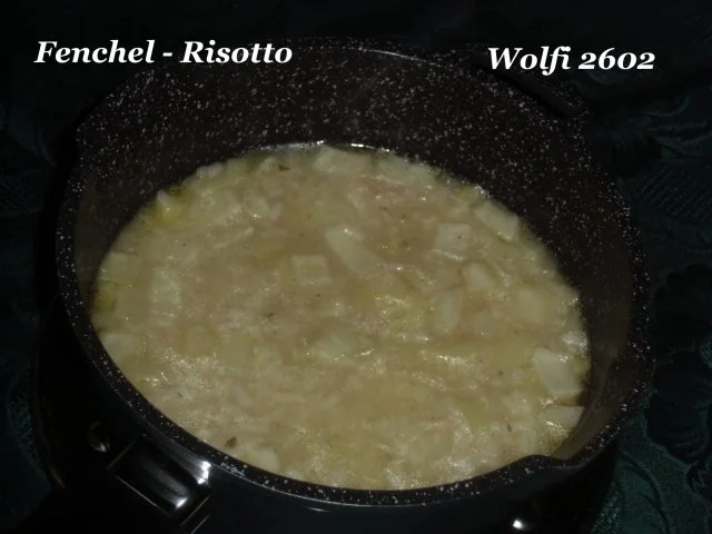 Rezept: Fisch : Kabeljau mit Petersilienöl und Fenchel-Risotto Bild Nr. 3 Fisch : Kabeljau mit Petersilienöl und Fenchel-Risotto - Rezept - Bild Nr. 3