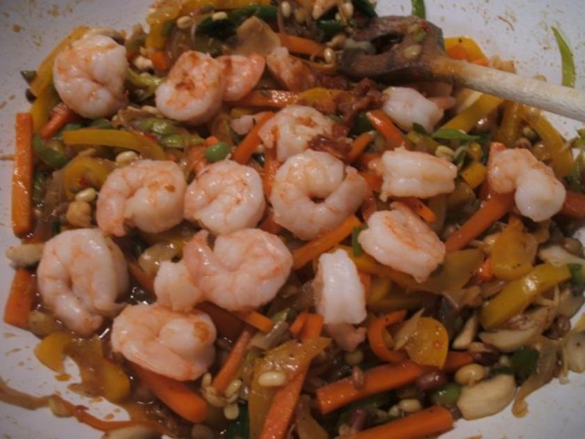 Fisch: Asiatische Garnelenpfanne - Rezept - kochbar.de