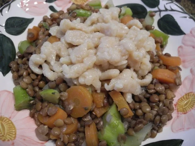 Linsen mit veganen Spätzle - Rezept - Bild Nr. 3