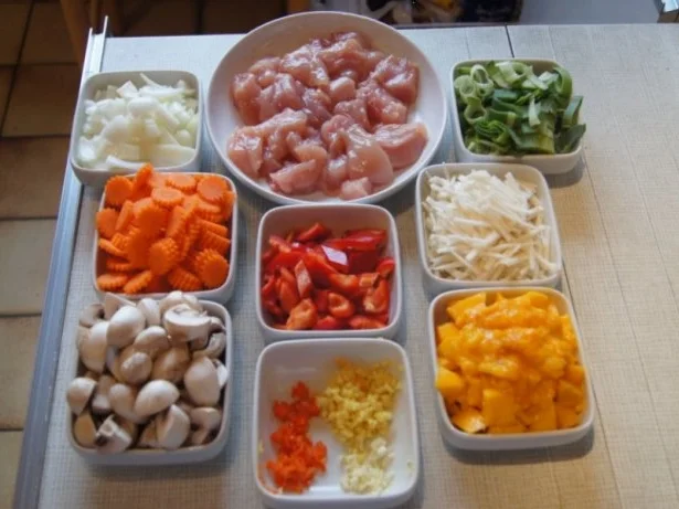 Chicken Nuggets mit Wokgemüse süß-sauer und Reis - Rezept - Bild Nr. 3