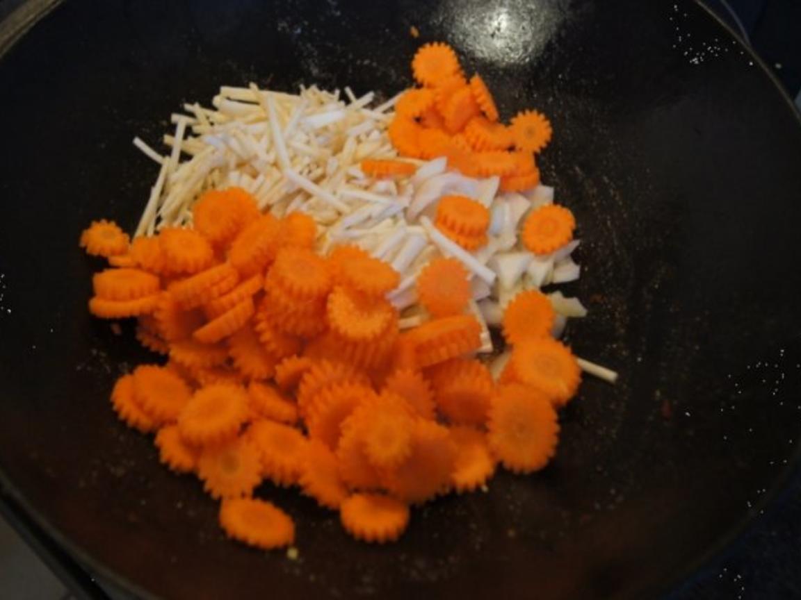 Chicken Nuggets mit Wokgemüse süß-sauer und Reis - einfach - von MausVoh