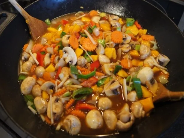 Chicken Nuggets mit Wokgemüse süß-sauer und Reis - Rezept - Bild Nr. 17