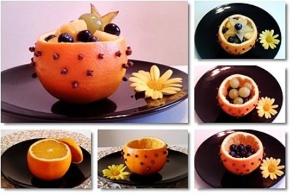 Aromatische „Orangen-Schüssel“ mit buntem Obst gefüllt - Rezept - Bild Nr. 3