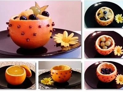 Aromatische „Orangen-Schüssel“ mit buntem Obst gefüllt - Rezept - Bild Nr. 3