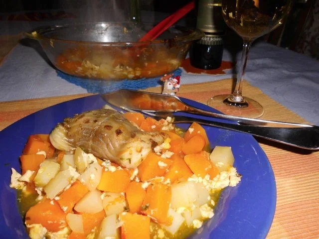 Gekräuterter Seelachs auf Kürbis-Kartoffel-Bett>> - Rezept - Bild Nr. 2