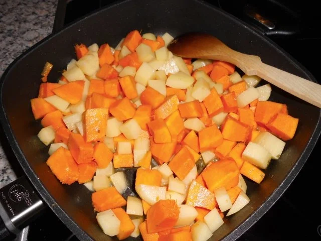 Gekräuterter Seelachs auf Kürbis-Kartoffel-Bett>> - Rezept - Bild Nr. 5