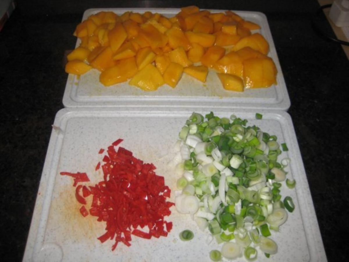 Hähnchenwürfel mit Mango und Chili - Rezept - Bild Nr. 6