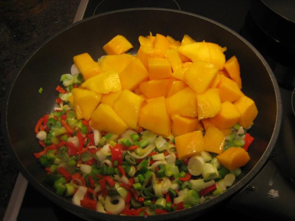 Hähnchenwürfel mit Mango und Chili - Rezept - Bild Nr. 8