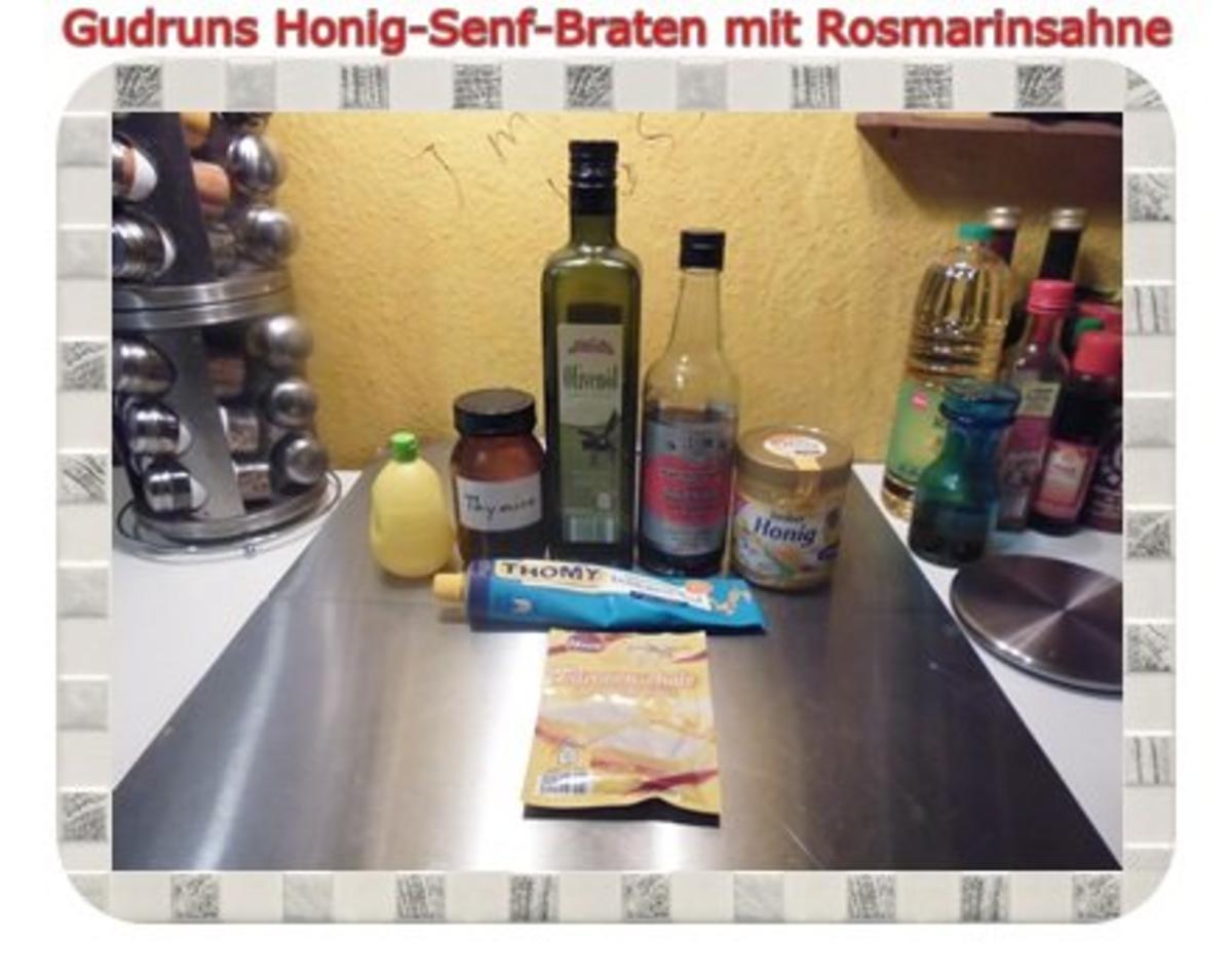 Geflügel: Honig-Senf-Braten mit Rosmarinsahne - Rezept - Bild Nr. 2