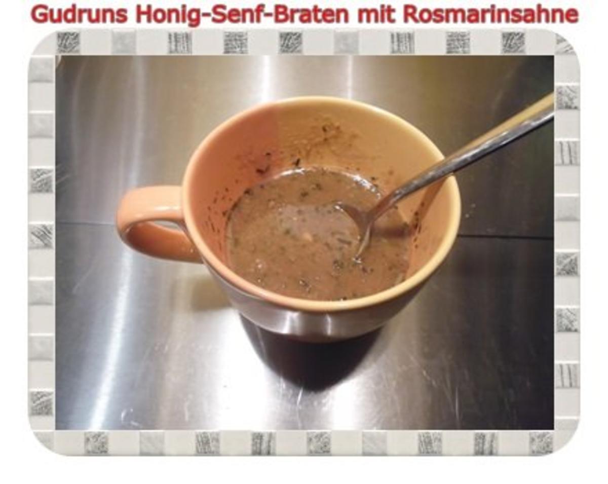 Geflügel: Honig-Senf-Braten mit Rosmarinsahne - Rezept - Bild Nr. 3