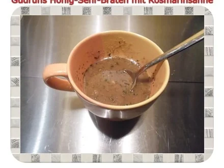 Geflügel: Honig-Senf-Braten mit Rosmarinsahne - Rezept - Bild Nr. 3