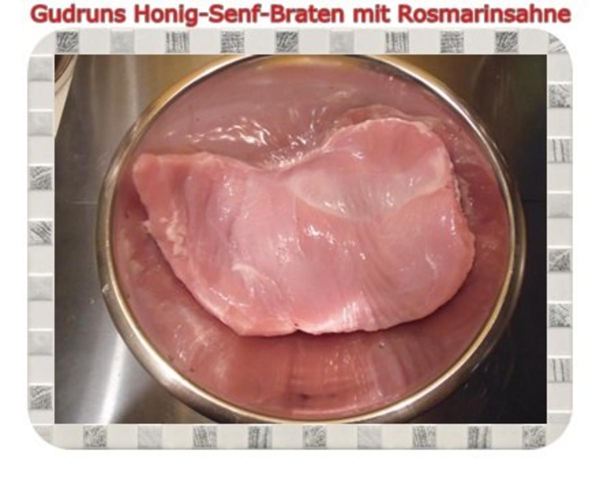 Geflügel: Honig-Senf-Braten mit Rosmarinsahne - Rezept - Bild Nr. 4