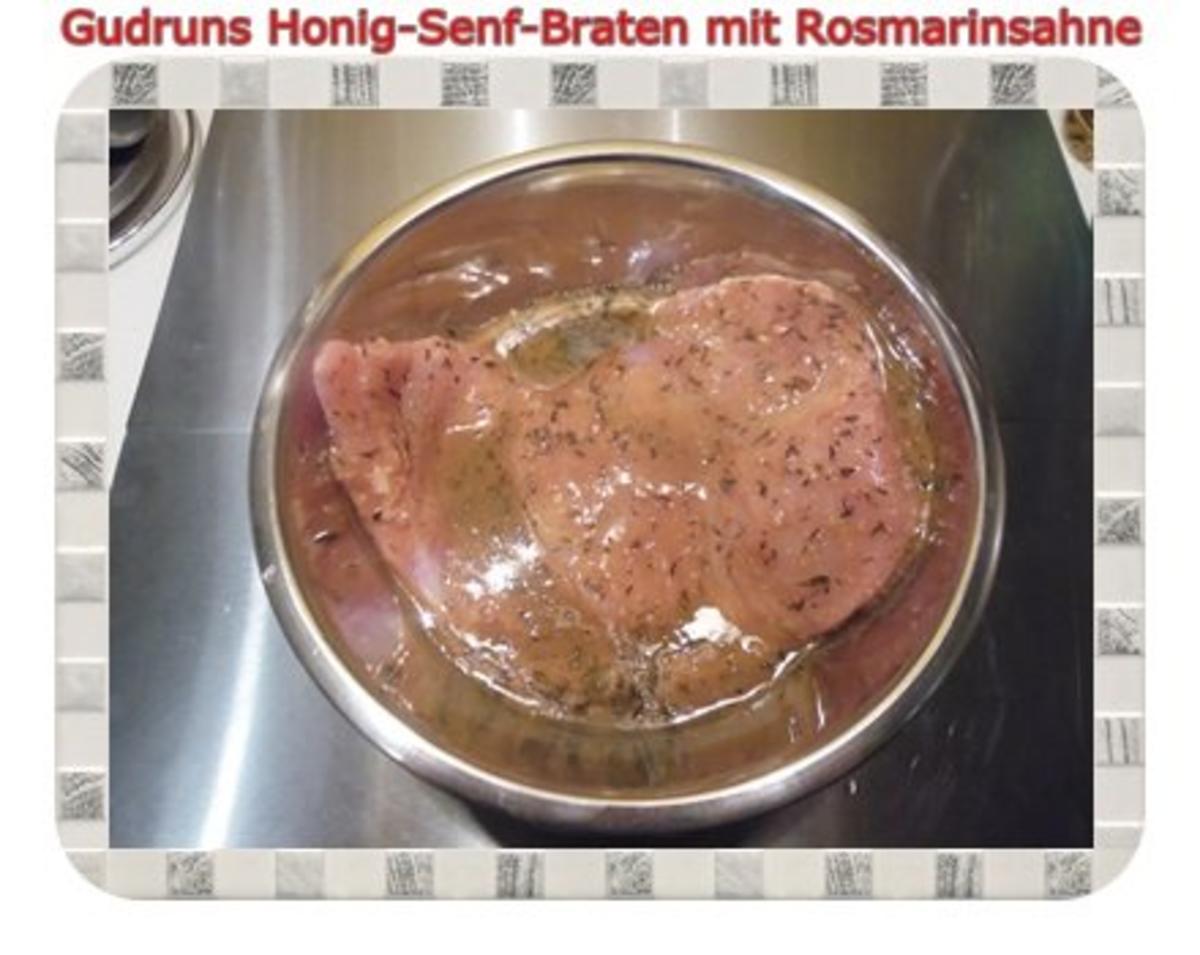 Geflügel: Honig-Senf-Braten mit Rosmarinsahne - Rezept - Bild Nr. 5