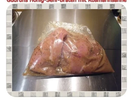 Geflügel: Honig-Senf-Braten mit Rosmarinsahne - Rezept - Bild Nr. 6