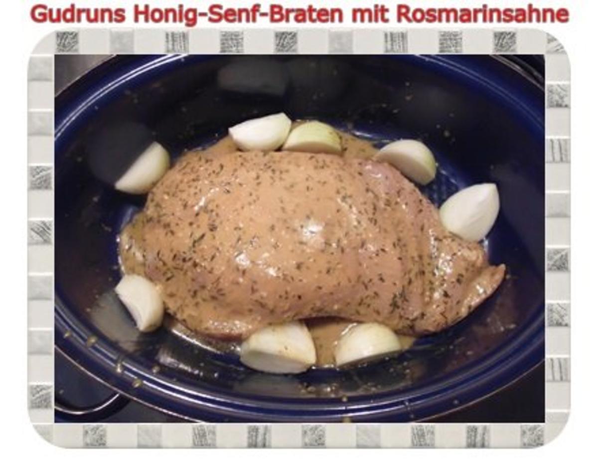 Geflügel: Honig-Senf-Braten mit Rosmarinsahne - Rezept - Bild Nr. 9