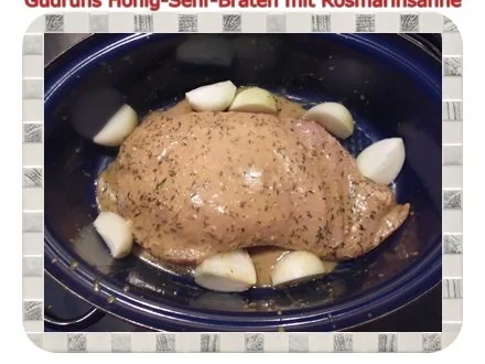 Geflügel: Honig-Senf-Braten mit Rosmarinsahne - Rezept - Bild Nr. 9