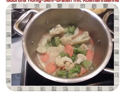 Geflügel: Honig-Senf-Braten mit Rosmarinsahne - Rezept - Bild Nr. 21