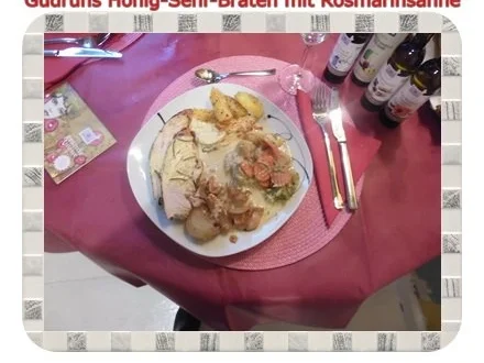 Geflügel: Honig-Senf-Braten mit Rosmarinsahne - Rezept - Bild Nr. 24