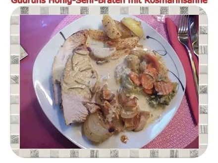 Geflügel: Honig-Senf-Braten mit Rosmarinsahne - Rezept - Bild Nr. 25