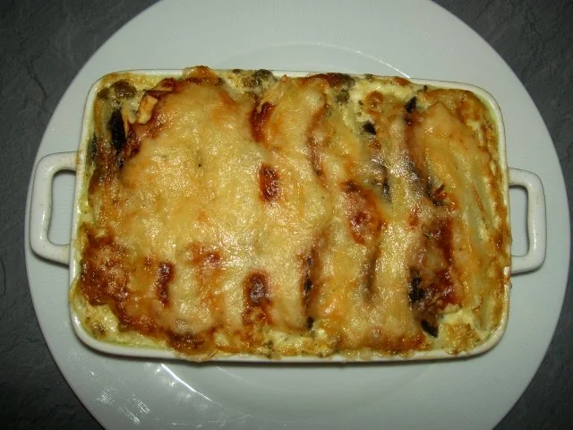 Karoffelgratin ,,Himmel und Erde" - Rezept