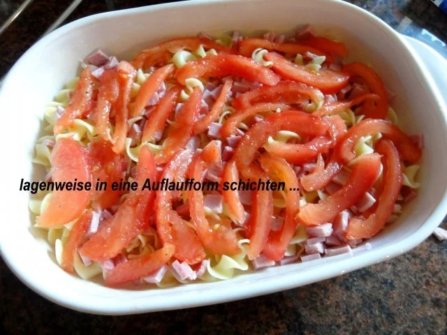 Nudeln:  gedrehte BANDNUDEL-AUFLAUF - Rezept - Bild Nr. 6