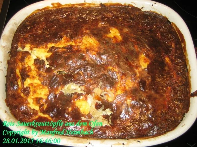 Aufgelaufenes – Reis-Sauerkrauttöpfle aus dem Ofen - Rezept - Bild Nr. 2