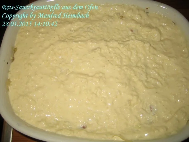 Aufgelaufenes – Reis-Sauerkrauttöpfle aus dem Ofen - Rezept - Bild Nr. 3