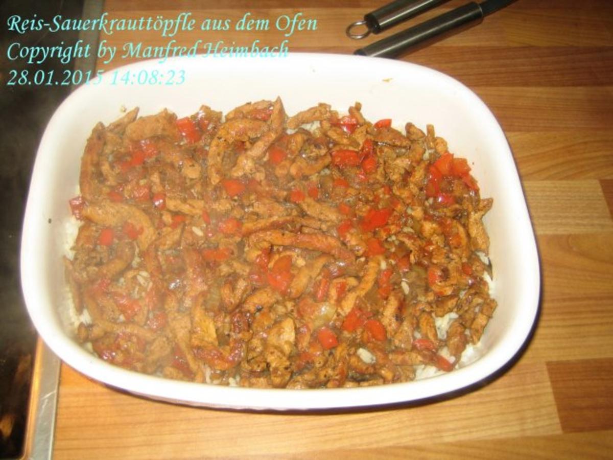 Aufgelaufenes – Reis-Sauerkrauttöpfle aus dem Ofen - Rezept - Bild Nr. 5