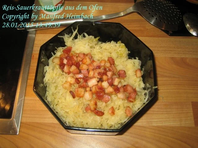 Aufgelaufenes – Reis-Sauerkrauttöpfle aus dem Ofen - Rezept - Bild Nr. 7