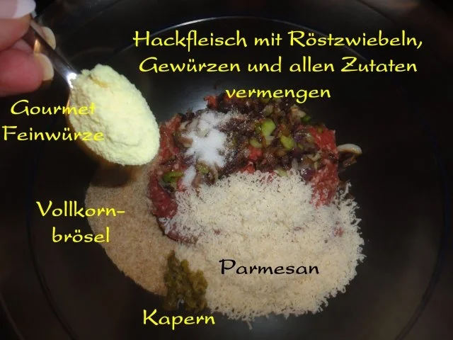 Fleischbällchen in Tomaten - Rotwein Sauce - Rezept - Bild Nr. 4