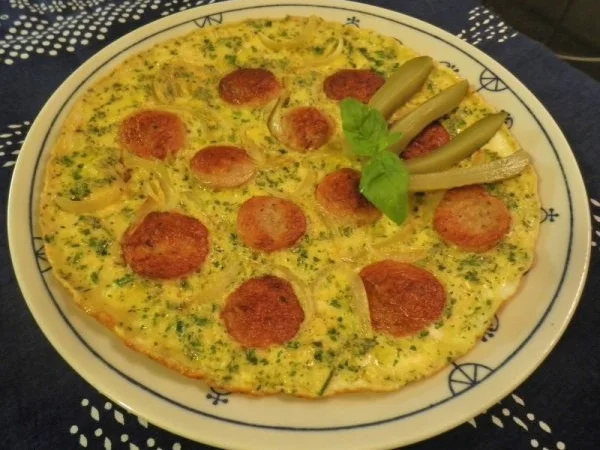 Bratwurst - Zwiebel - Käse - Omelett ... - Rezept - Bild Nr. 2