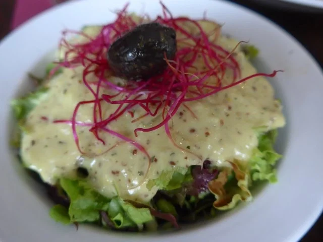 Rezept: Salat : Gemischten Salat mit Avocado - Senf - Sauce Salat : Gemischten Salat mit Avocado - Senf - Sauce - Rezept