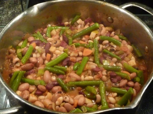 Rezept: Bohnen Eintopf mit gebratener Kabeljau Bild Nr. 6 Bohnen Eintopf mit gebratener Kabeljau - Rezept - Bild Nr. 6