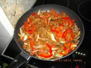 Rinder-Paprika Geschnetzeltes mit Kräuterreis - Rezept