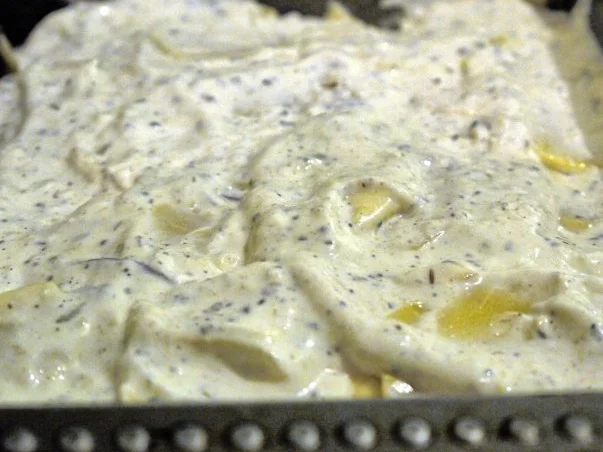 Pastinaken-Kartoffel-Gratin, Bouletten, Rotweinzwiebeln - Rezept - Bild Nr. 13